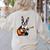 Boston Terrier Playing Guitar Boston Terrier Women's Sweatshirt Back Print Sand