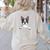 Boston Terrier In The Pocket Cute Boston Terrier Dog Lovers For Men Women Girls Kids Women's Sweatshirt Back Print Sand