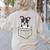 Boston Terrier In The Pocket Cute Pocket Boston Terrier Women's Sweatshirt Back Print Sand