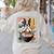 Boston Terrier Ramen Noodles Japanese Art Retro Ocean Waves Women's Sweatshirt Back Print Sand