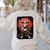 Boston Terrier Samurai Ninja Vintage Anime Japanese Ukiyo-e Women's Sweatshirt Back Print Sand