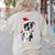 Boston Terrier Santa Christmas Lights Xmas Dog Lover Men Women Kids Women's Sweatshirt Back Print Sand