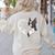 Boston Terrier Shirts For Women Girls Kids Heart Cute Women's Sweatshirt Back Print Sand