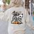 Boston Terrier Skeleton Mummy Witch Halloween Women's Sweatshirt Back Print Sand