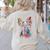 Boston Terrier Splash Women's Sweatshirt Back Print Sand