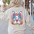 Boston Terrier Sugar Skull Dog Day Of The Dead Women's Sweatshirt Back Print Sand