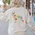 Boston Terrier Tacos Mexican Cinco De Mayo Taco Women's Sweatshirt Back Print Sand