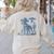 Boston Terrier UFO Cowboy Dog Dog Mom Dog Dad Alien Dog Women's Sweatshirt Back Print Sand