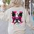 Boston Terrier Valentines Day Shirt Heart Dog Lover Women's Sweatshirt Back Print Sand
