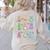 Bunny Reading Books Easter Day Librarian Teacher Book Women's Sweatshirt Back Print Sand