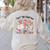 Can't Talk Right Now Doing Teacher Stuff Teacher Stuff Women's Sweatshirt Back Print Sand