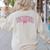 Coquette Bow Back To School First Day Teacher Women's Sweatshirt Back Print Sand Coquette Bow Back To School First Day Teacher Women's Sweatshirt Back Print Sand