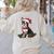 Cute Boston Terrier Dog Christmas Merry X-Mas Graphic Women's Sweatshirt Back Print Sand