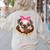 Cute Pug Shirt Donut Girls Dog Women's Sweatshirt Back Print Sand