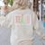 Cute Teacher Life Teach Them To Be Kind School Mom Teachers Women's Sweatshirt Back Print Sand