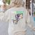 Dino Para Professional Teacher Collection T-Rex Dinosaur Paraeducator Assistant Teacher Women's Sweatshirt Back Print Sand