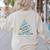 DNA Helix Christmas Tree Scientist Biology Science Teacher Women's Sweatshirt Back Print Sand