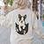 Dog Lovers Boston Terrier In Pocket Dog Face For Men Women Kids Women's Sweatshirt Back Print Sand