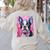 Dog Pink Boston Terrier Women's Sweatshirt Back Print Sand