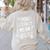 English Teacher Grammar Police Language Nerd You Literally Mean Figuratively V-Neck Modern Short Sleeve Small Women's Sweatshirt Back Print Sand