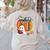 Fall Book Pumpkin Books Ghost Reading Halloween Teacher Women's Sweatshirt Back Print Sand