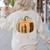 Fall Book Pumpkin Halloween Teacher Librarian Thanksgiving Women's Sweatshirt Back Print Sand
