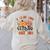 Fall In Love With Learning Teacher Retro Thanksgiving Women's Sweatshirt Back Print Sand