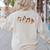Fall Music Teacher Halloween Pumpkin Music Note Fall Teacher Women's Sweatshirt Back Print Sand