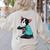 Father's Day Gift Dog Dad Boston Terrier i Love Dad Tattoo Women's Sweatshirt Back Print Sand