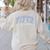Fifth Grade Coquette Toile Blue Bow Floral Women Teacher Women's Sweatshirt Back Print Sand Fifth Grade Coquette Toile Blue Bow Floral Women Teacher Women's Sweatshirt Back Print Sand