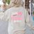 First Day Of School Teacher Girl Coquette Hello Kindergarten Women's Sweatshirt Back Print Sand First Day Of School Teacher Girl Coquette Hello Kindergarten Women's Sweatshirt Back Print Sand