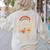 Future Teacher Kids Youth Girls Rainbow Pre-k Kindergarten Women's Sweatshirt Back Print Sand