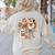 Ghost Reading Books Halloween Bow Spooky Teacher Student Women's Sweatshirt Back Print Sand Ghost Reading Books Halloween Bow Spooky Teacher Student Women's Sweatshirt Back Print Sand