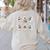 Ghost Reading Books Teacher Halloween Librarian Cute Boook Women's Sweatshirt Back Print Sand Ghost Reading Books Teacher Halloween Librarian Cute Boook Women's Sweatshirt Back Print Sand