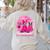 Ghost And Witch Boston Terrier Dog In October We Wear Pink Women's Sweatshirt Back Print Sand