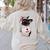 Girls I Heart Mom Love Mama Boston Terrier Dog Lover Women's Sweatshirt Back Print Sand