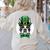 Green Boston Terrier Shamrock St Patricks Day Boston Terrier Women's Sweatshirt Back Print Sand