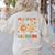 Groovy Fall In Love With Learning Autumn Pumpkin Teacher Women's Sweatshirt Back Print Sand