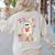 Groovy Halloween Trick Or Teach Retro Floral Ghost Teacher Women's Sweatshirt Back Print Sand Groovy Halloween Trick Or Teach Retro Floral Ghost Teacher Women's Sweatshirt Back Print Sand