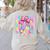 Groovy Teacher Cute Coquette Bow Flower Retro Back To School Women's Sweatshirt Back Print Sand Groovy Teacher Cute Coquette Bow Flower Retro Back To School Women's Sweatshirt Back Print Sand