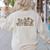 Groovy Tiny Human Tamer Floral Kindergarten Teacher Women's Sweatshirt Back Print Sand