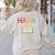 Ha Ha Made You Read Reading Teacher Teaching Women's Sweatshirt Back Print Sand