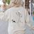 Halloween Boston Terrier And Skeleton Women's Sweatshirt Back Print Sand