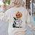 Halloween Skeleton Boston Terrier Women's Sweatshirt Back Print Sand