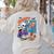 Halloween Skeleton Geography Teacher Pumpkin Bats Classroom Women's Sweatshirt Back Print Sand