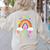 Happy 50th Days Of School Rainbow Teacher 50 Days Smarter Women's Sweatshirt Back Print Sand