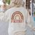 Happy Fri-Yay Friday Lovers Fun Teacher Leopard Rainbow Men Women Girls Kids Women's Sweatshirt Back Print Sand