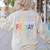 Happy Fri Yay Teacher Friday Saying Women's Sweatshirt Back Print Sand Happy Fri Yay Teacher Friday Saying Women's Sweatshirt Back Print Sand