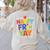 Happy Fri-Yay Teacher Life Weekend Pun Happy Friday Women's Sweatshirt Back Print Sand
