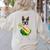 Hawaiian Boston Terrier Dog Pineapple Ukulele Summer For Men Women Girls Kids Women's Sweatshirt Back Print Sand